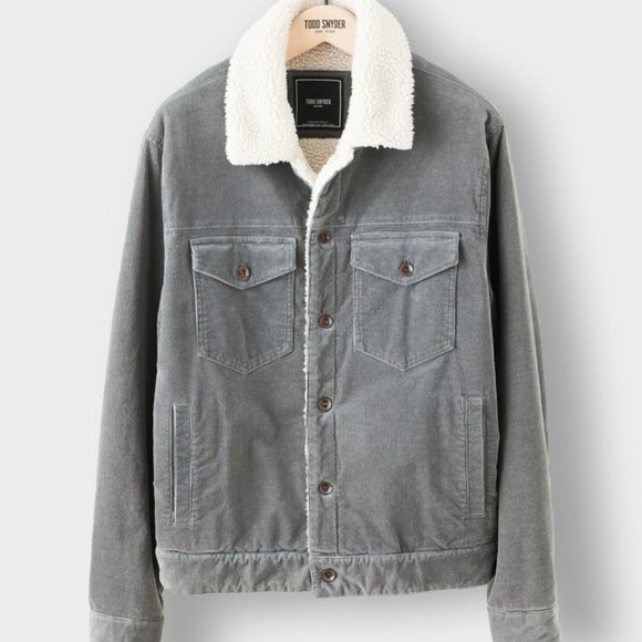 TODD SNYDER ITALIAN SHERPA LINED CORDUROY DYLAN JACKET XL